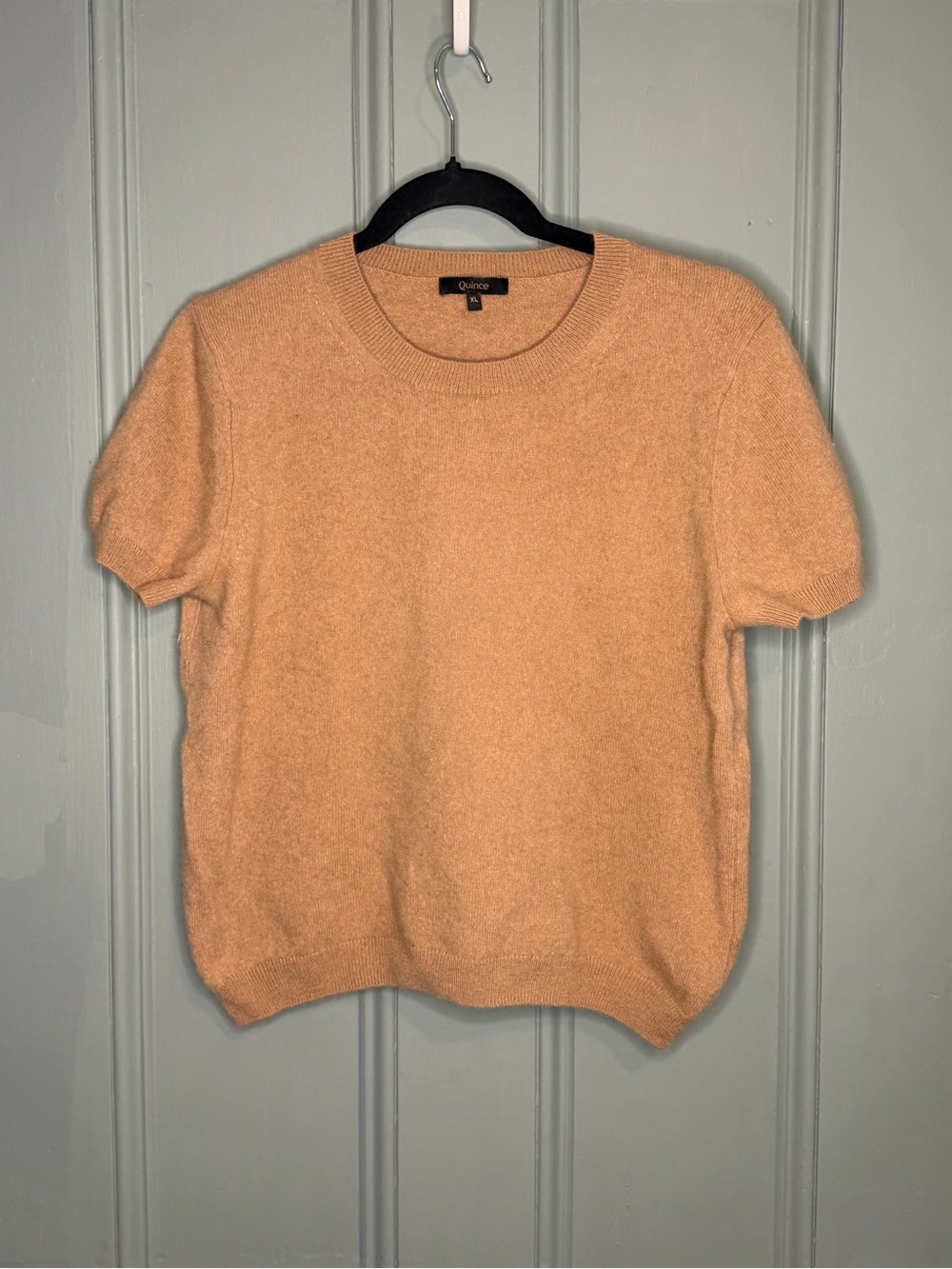 Quince Women's Short Sleeve Crewneck Sweater - Tan